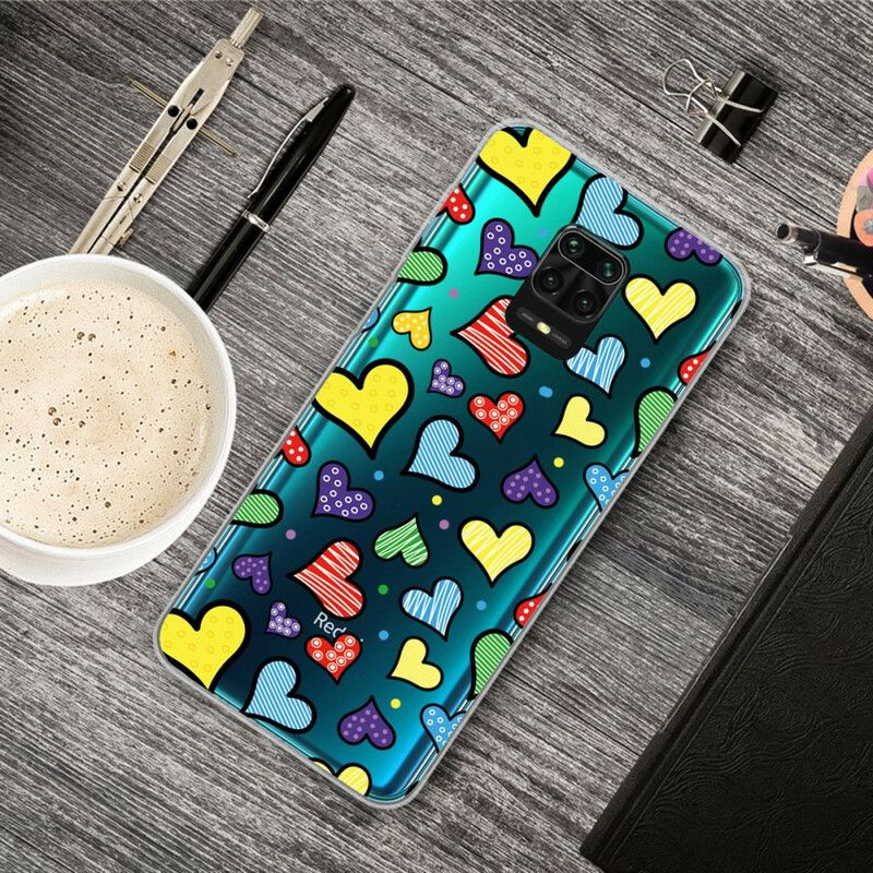 Kryt Xiaomi Redmi Note 9S / 9 Pro Viacfarebné Srdce
