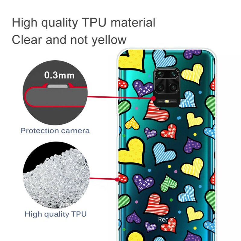 Kryt Xiaomi Redmi Note 9S / 9 Pro Viacfarebné Srdce