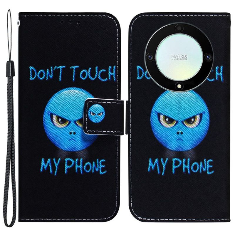 Kožené Puzdro Honor Magic 5 Lite Lanyard Emoji Telefón