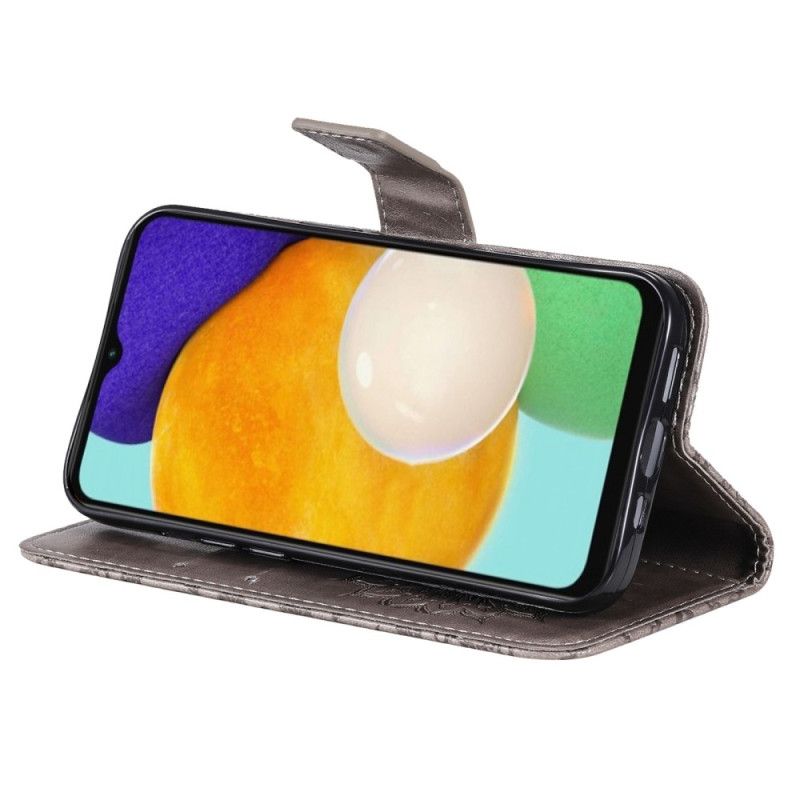Kožené Puzdro Samsung Galaxy A14 / A14 5G Mandala Sun So Šnúrkou
