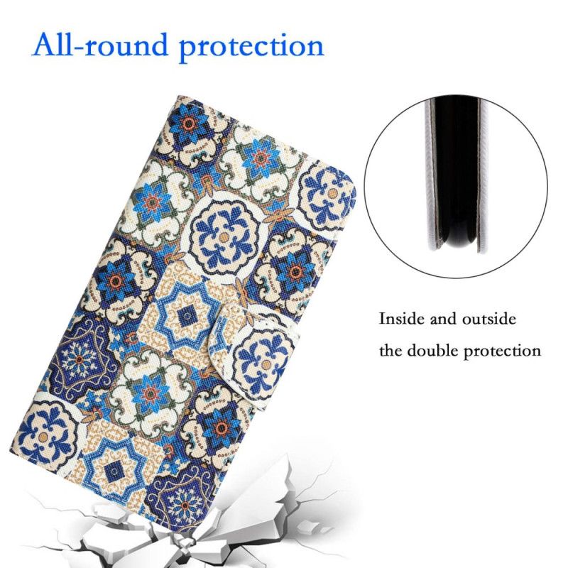 Kožené Puzdro Samsung Galaxy A14 / A14 5G Patchwork Na Popruhoch