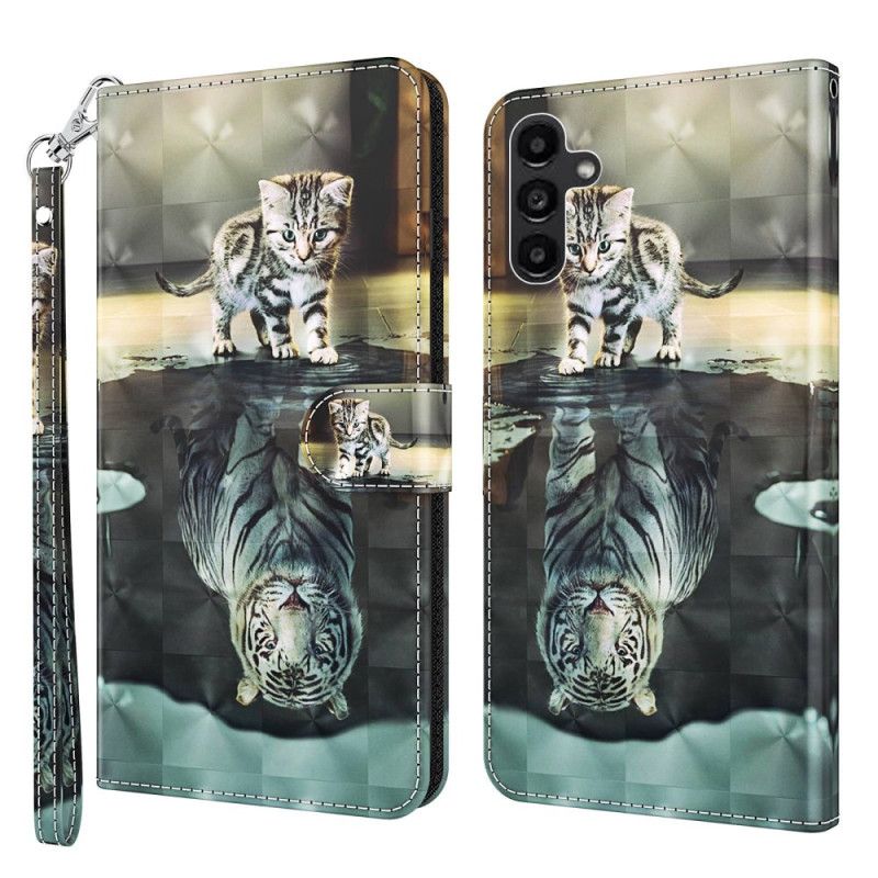 Kožené Puzdro Samsung Galaxy A14 / A14 5G Strappy Kitten Dream