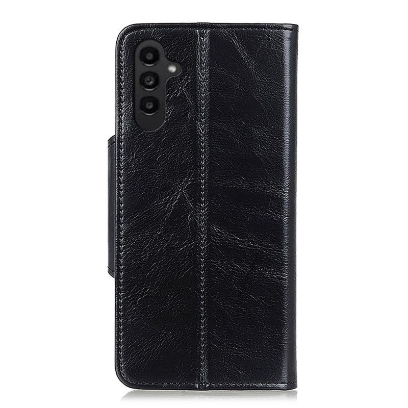 Kožené Puzdro Samsung Galaxy A14 / A14 5G Umelá Lakovaná Koža S Gombíkom