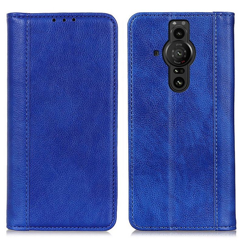 Flipové Puzdro Sony Xperia Pro-I Kožené Puzdro Koža Elegance Split Litchi