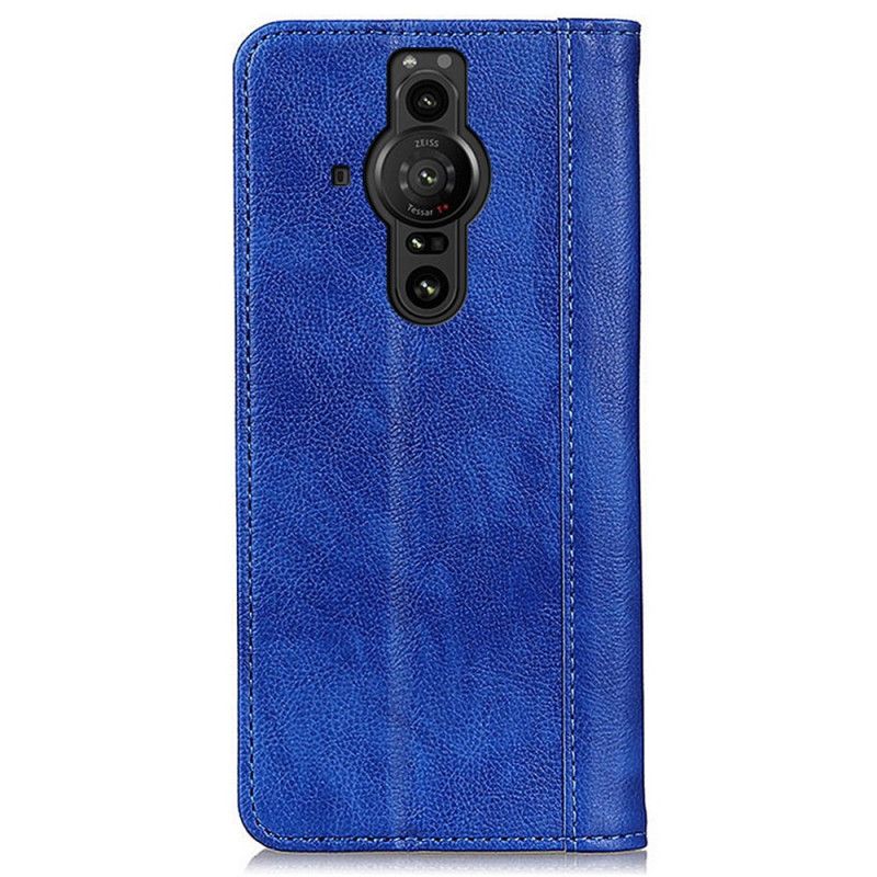 Flipové Puzdro Sony Xperia Pro-I Kožené Puzdro Koža Elegance Split Litchi