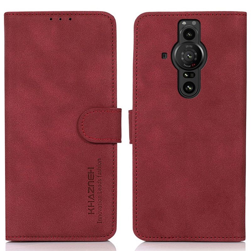 Kožené Puzdro Sony Xperia Pro-I Efekt Textúrovanej Kože Khazneh