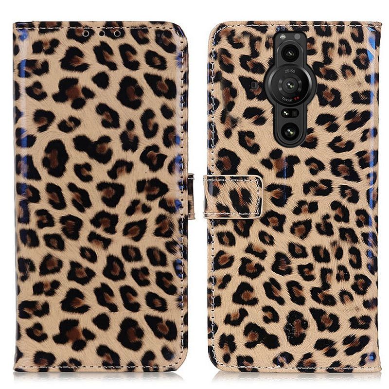 Kožené Puzdro Sony Xperia Pro-I Leopard