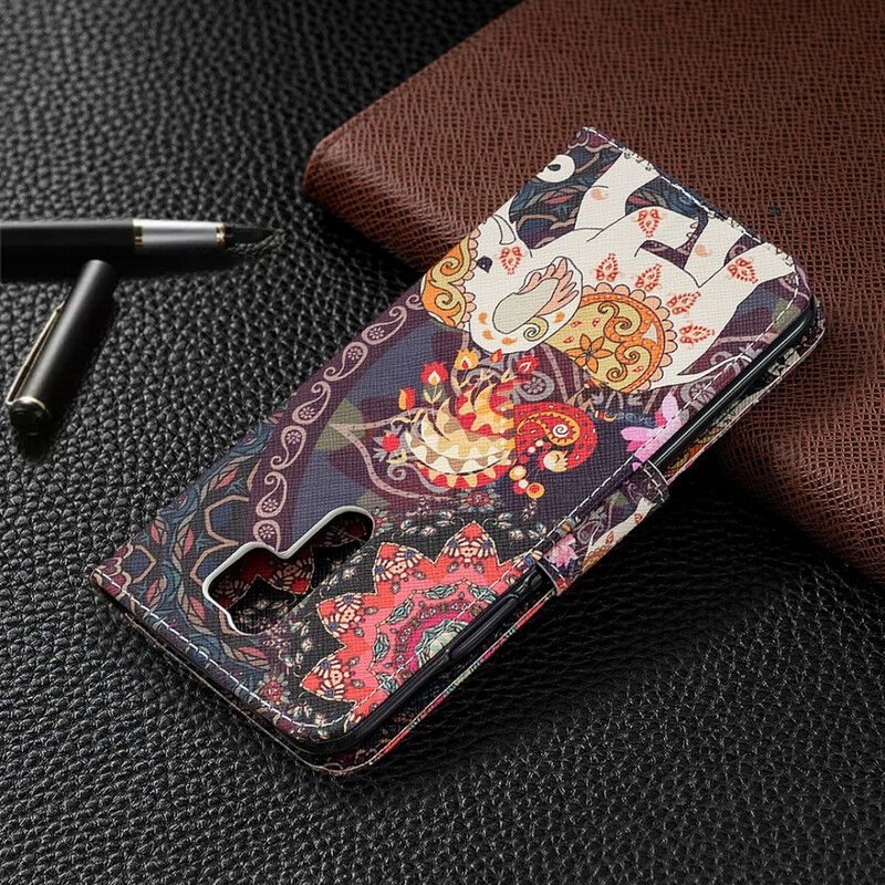 Kožené Puzdro Xiaomi Redmi 9 Indické Slony