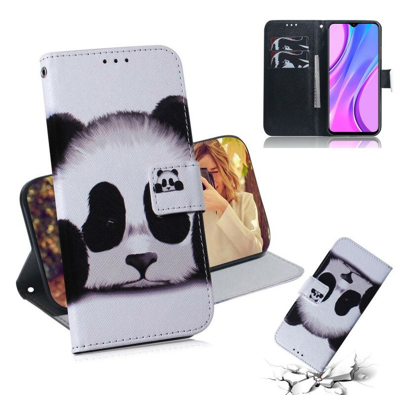 Kožené Puzdro Xiaomi Redmi 9 Tvár Pandy