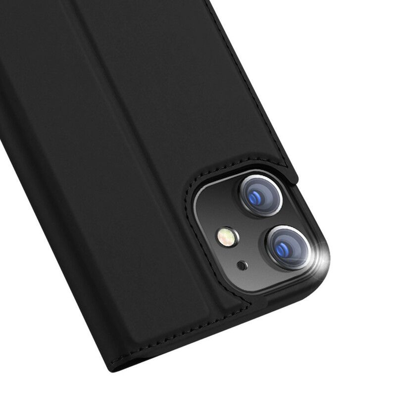 Flipové Puzdro iPhone 12 Mini Kožené Puzdro Skin Pro Series Dux Ducis