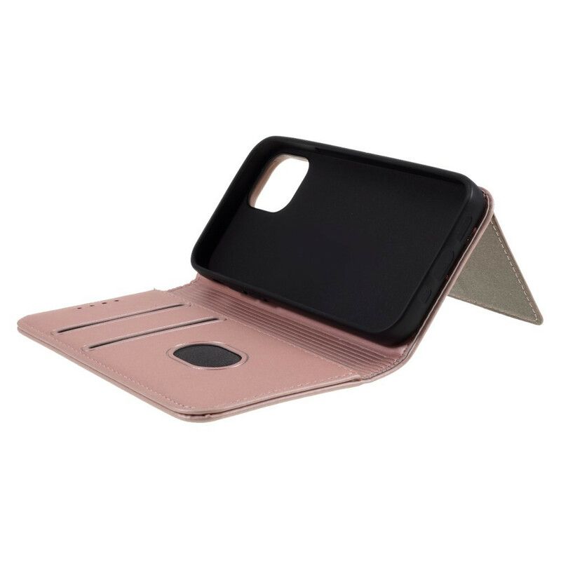 Flipové Puzdro iPhone 12 Mini Kožené Puzdro Stojan Na Karty