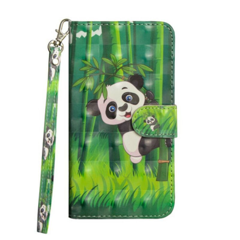 Flipové Puzdro iPhone 12 Mini Panda A Bambus
