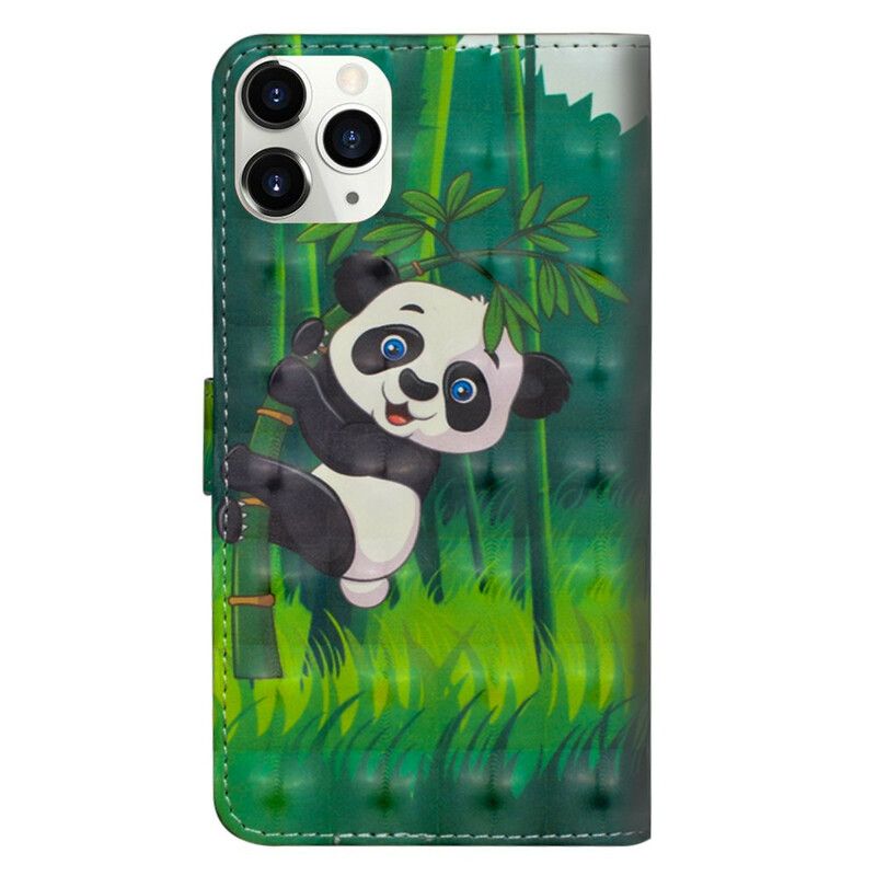 Flipové Puzdro iPhone 12 Mini Panda A Bambus