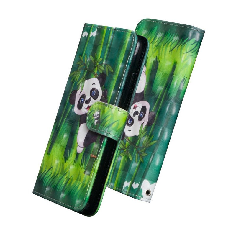Flipové Puzdro iPhone 12 Mini Panda A Bambus
