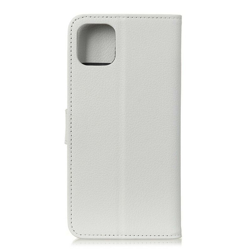 Flipové Puzdro iPhone 12 Mini Umelá Koža Liči