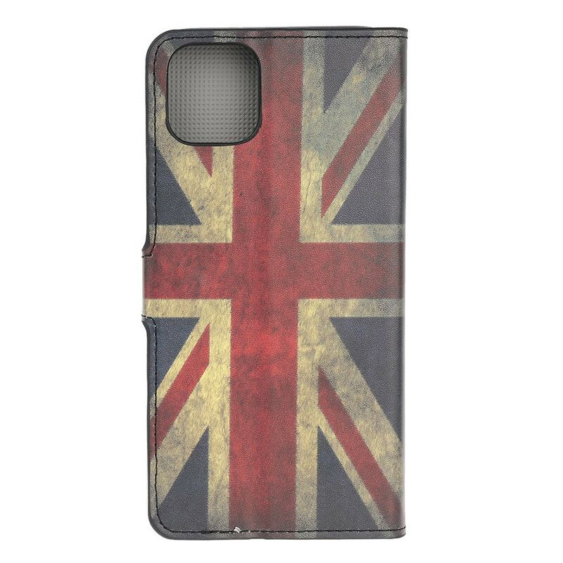 Kožené Puzdro iPhone 12 Mini Vlajka Anglicka