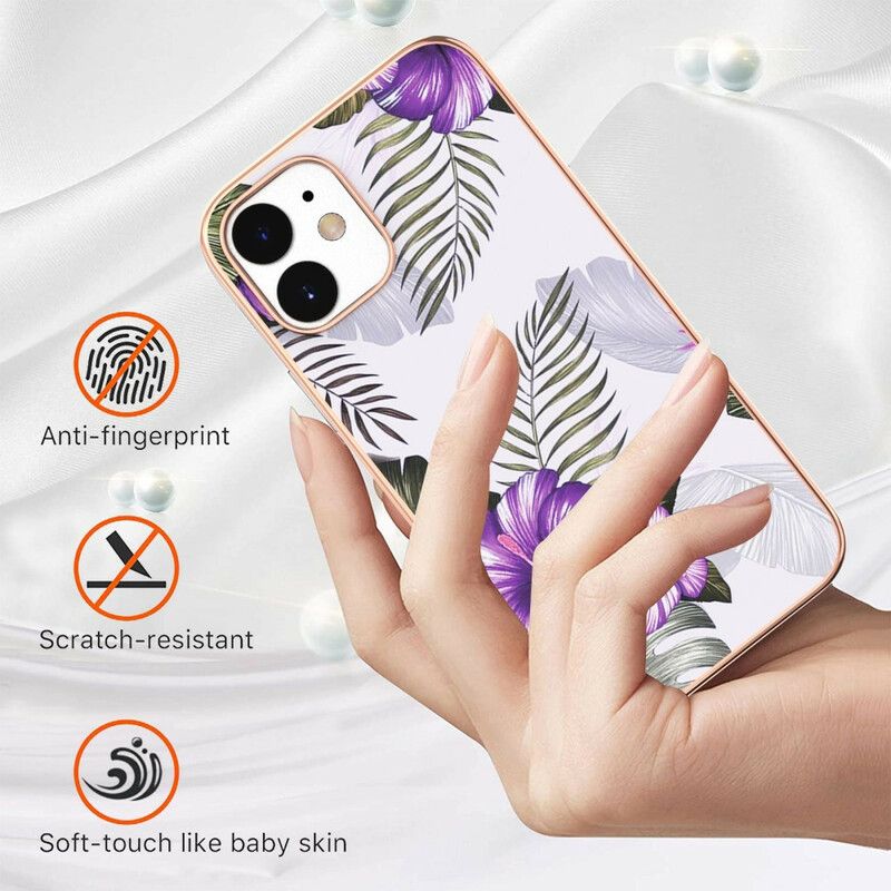 Kryt iPhone 12 Mini Fialové Kvety