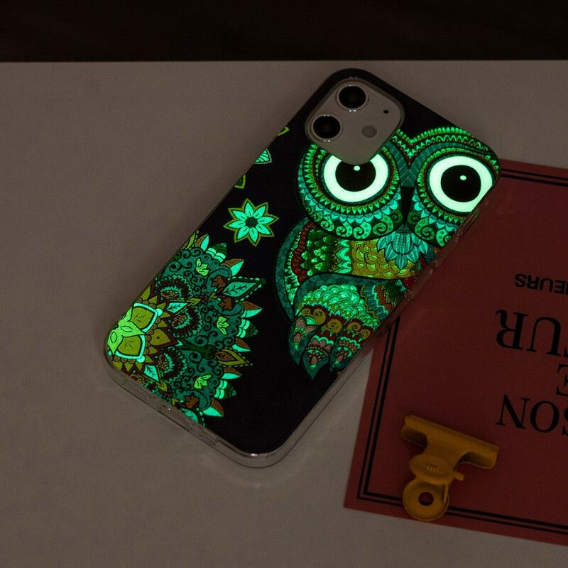 Kryt iPhone 12 Mini Fluorescenčná Mandala Sova