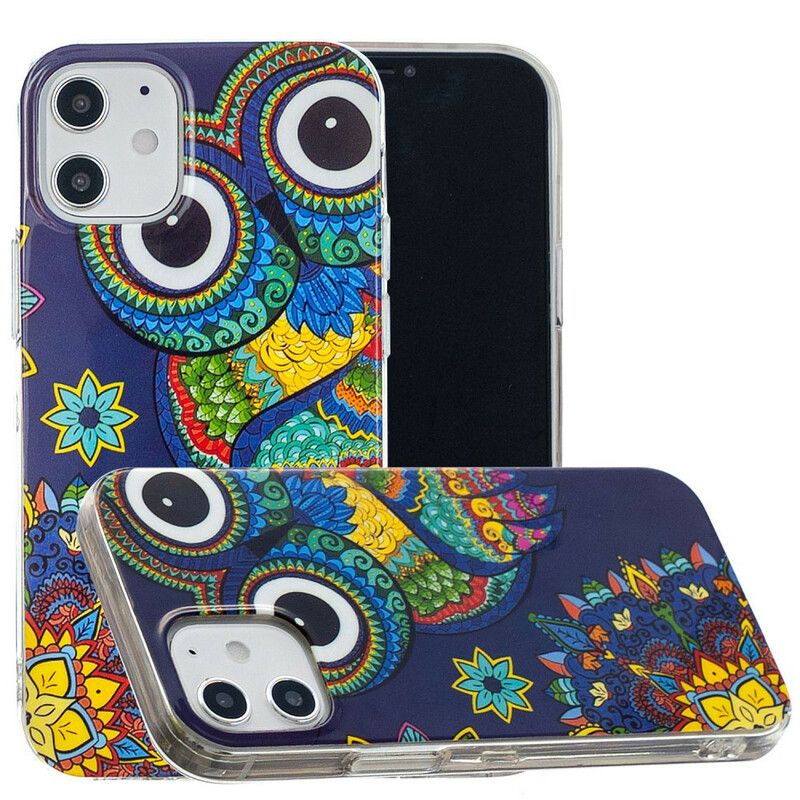 Kryt iPhone 12 Mini Fluorescenčná Mandala Sova