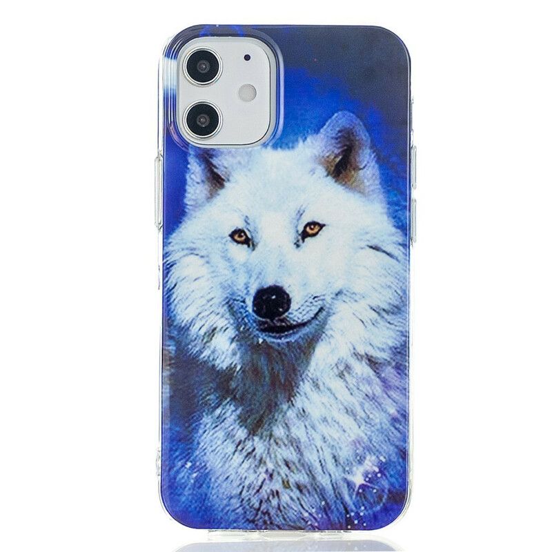 Kryt iPhone 12 Mini Fluorescenčná Séria Wolf