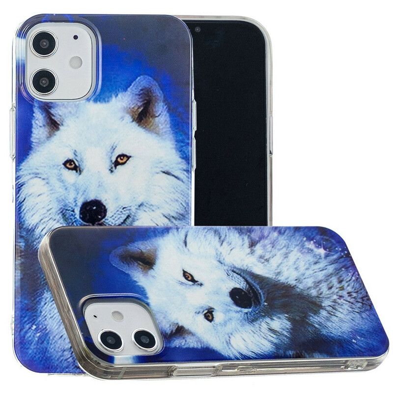 Kryt iPhone 12 Mini Fluorescenčná Séria Wolf