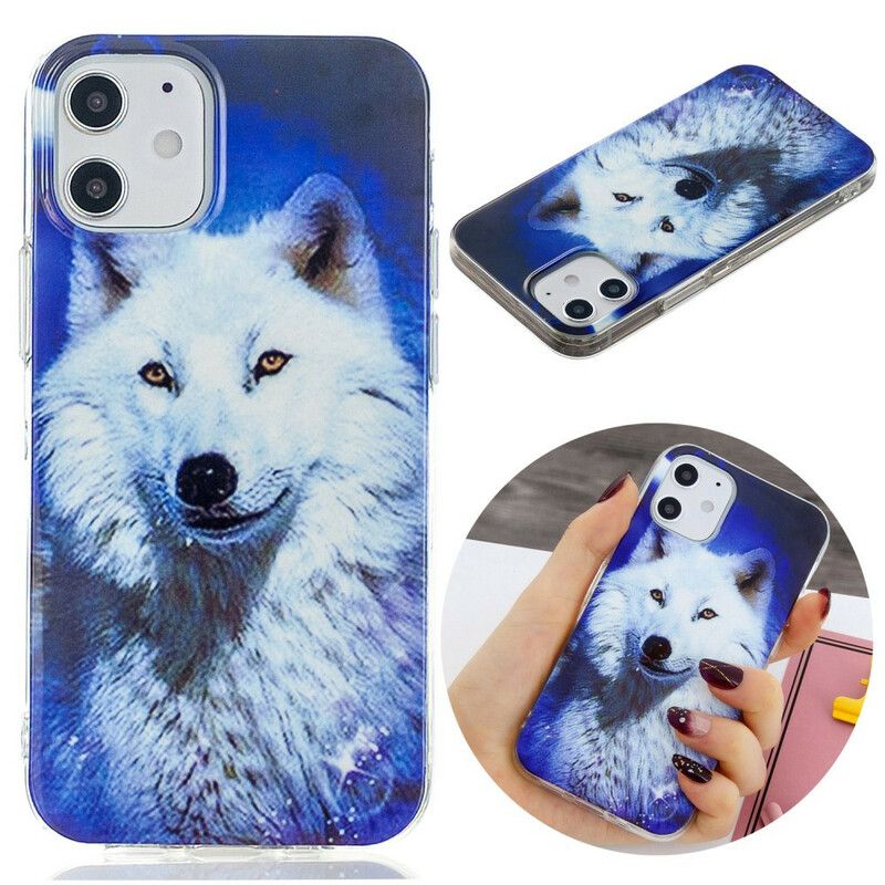 Kryt iPhone 12 Mini Fluorescenčná Séria Wolf