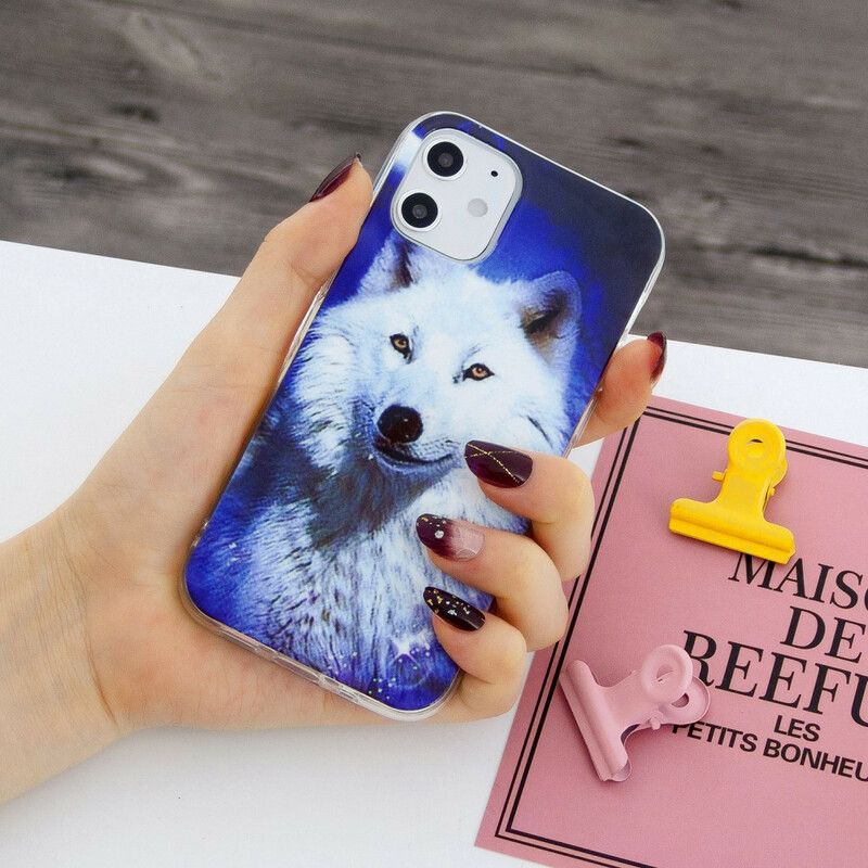 Kryt iPhone 12 Mini Fluorescenčná Séria Wolf