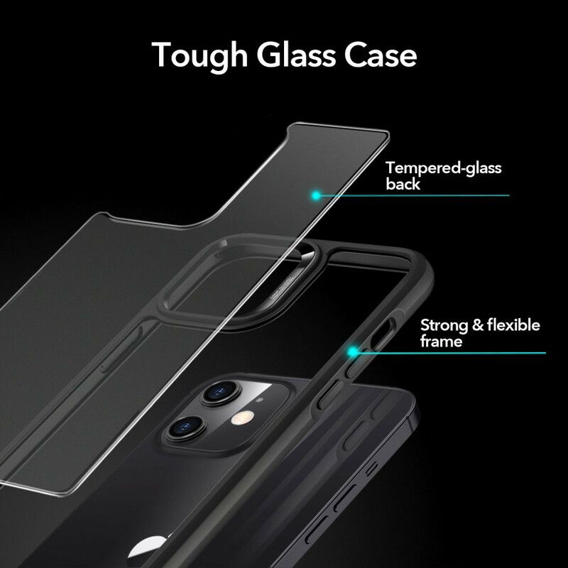 Kryt iPhone 12 Mini Sklenená Zadná Strana A Silikónové Okraje