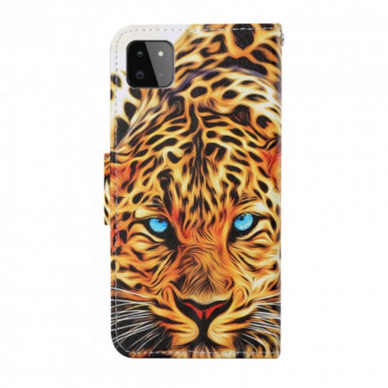 Kožené Puzdro Samsung Galaxy A22 5G Tiger S Lanyardom