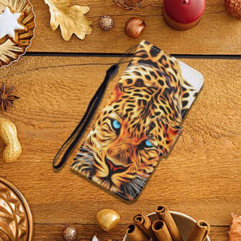 Kožené Puzdro Samsung Galaxy A22 5G Tiger S Lanyardom