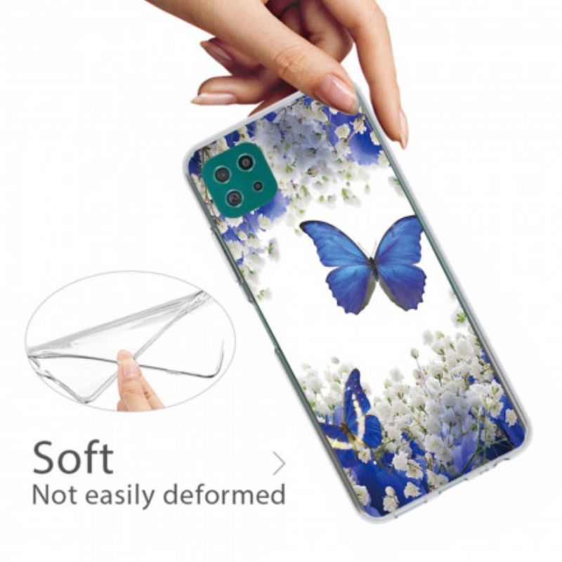 Kryt Samsung Galaxy A22 5G Dizajnové Motýle