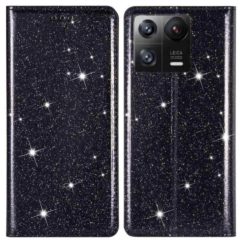 Flipové Puzdro Xiaomi 13 Kožené Puzdro Flitrový Štýl