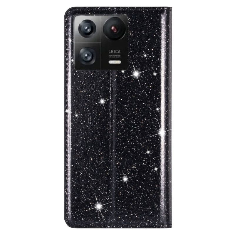 Flipové Puzdro Xiaomi 13 Kožené Puzdro Flitrový Štýl