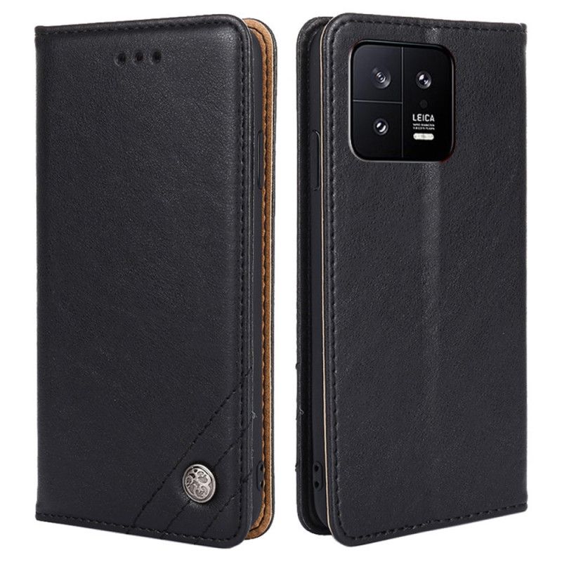 Flipové Puzdro Xiaomi 13 Kožené Puzdro Ozdobné Nity