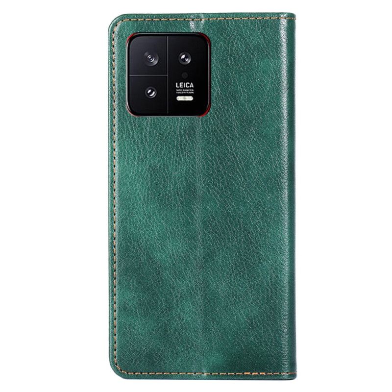 Flipové Puzdro Xiaomi 13 Kožené Puzdro Prešívanie Umelou Kožou
