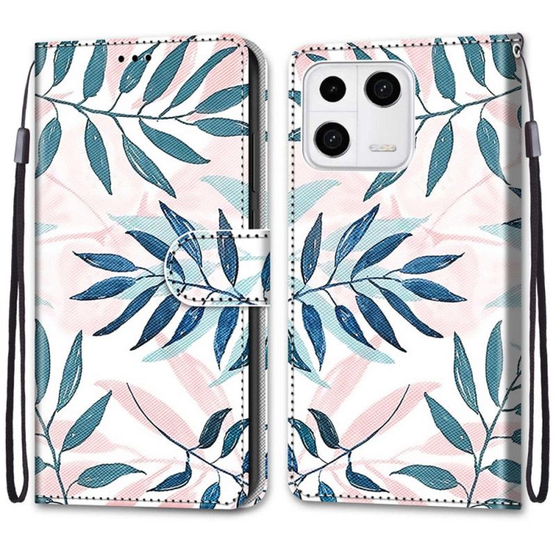 Kožené Puzdro Xiaomi 13 Grafika S Lanyardom