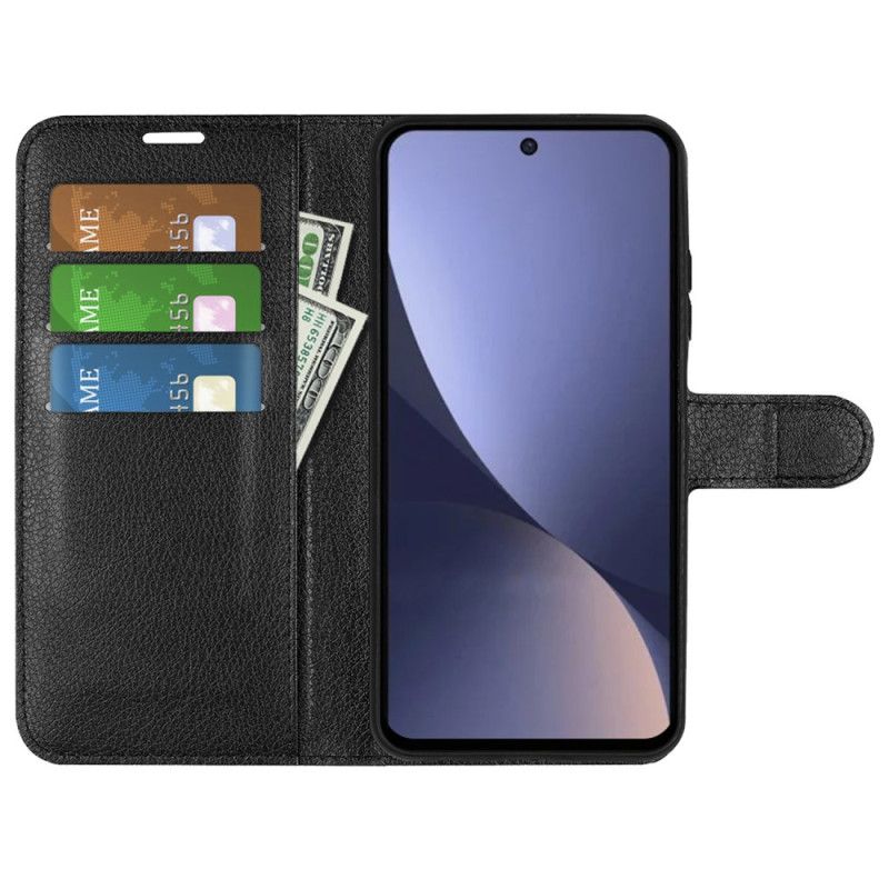 Kožené Puzdro Xiaomi 13 Klasická Liči Z Umelej Kože