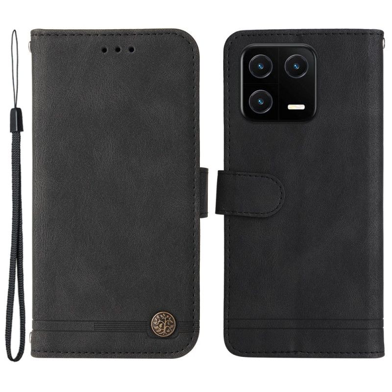 Kožené Puzdro Xiaomi 13 Kožený Štýl S Ozdobným Nitom