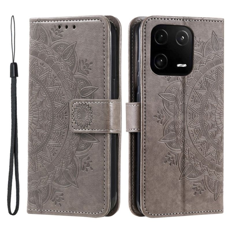 Kožené Puzdro Xiaomi 13 Mandala Sun So Šnúrkou
