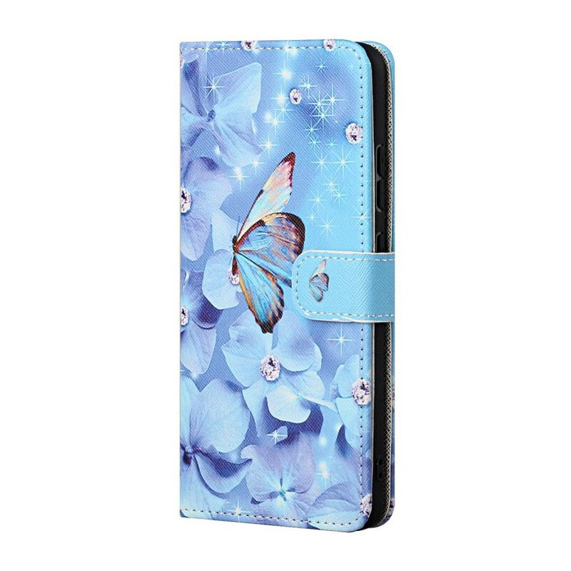 Kožené Puzdro OnePlus Nord CE 5G Strappy Diamond Butterflies