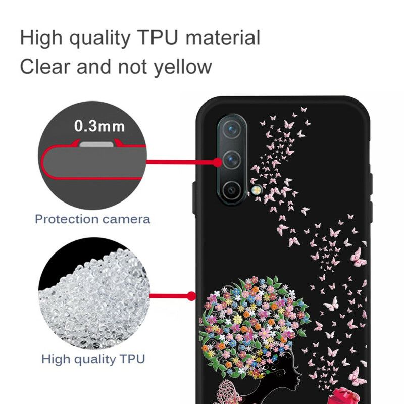 Kryt OnePlus Nord CE 5G Žena S Kvetinovou Hlavou