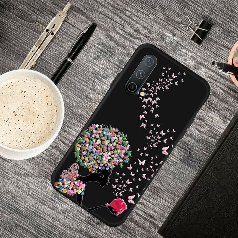 Kryt OnePlus Nord CE 5G Žena S Kvetinovou Hlavou