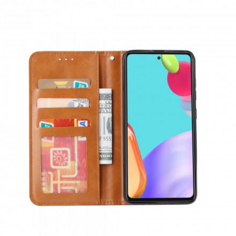 Flipové Puzdro Samsung Galaxy A72 4G / A72 5G Kožené Puzdro Držiak Kariet Z Umelej Kože