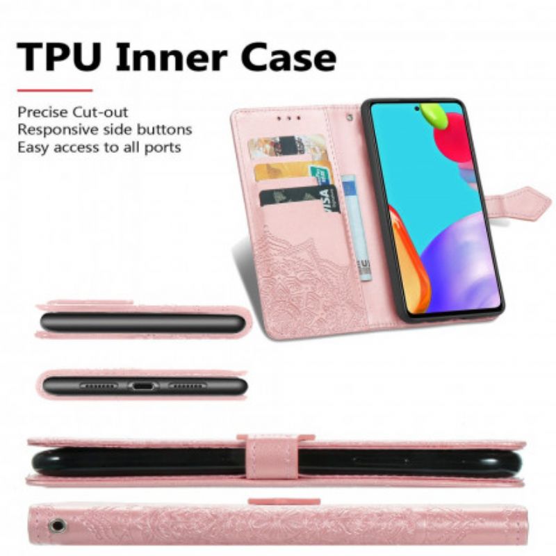 Kožené Puzdro Samsung Galaxy A72 4G / A72 5G Mandala V Stredoveku
