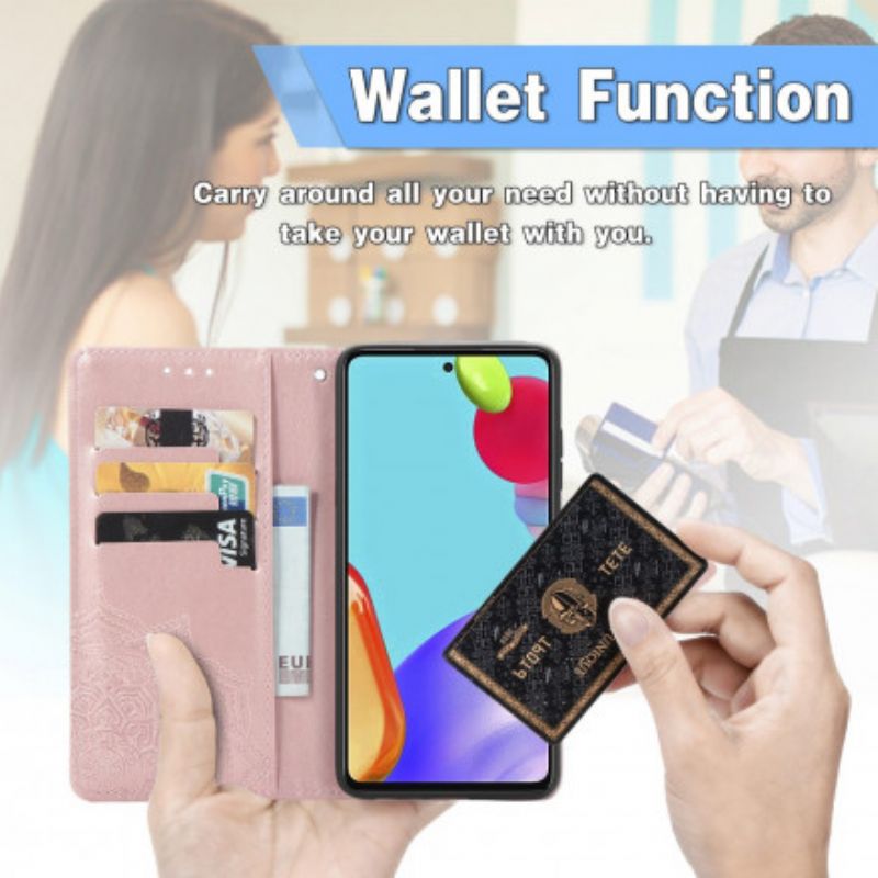 Kožené Puzdro Samsung Galaxy A72 4G / A72 5G Mandala V Stredoveku