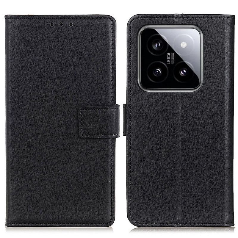 Kožené Puzdro Xiaomi 14 Pro Jednoduchá Umelá Koža