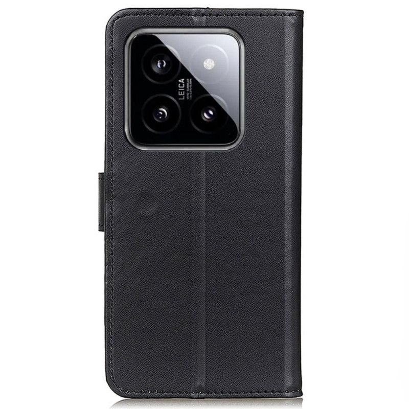 Kožené Puzdro Xiaomi 14 Pro Jednoduchá Umelá Koža