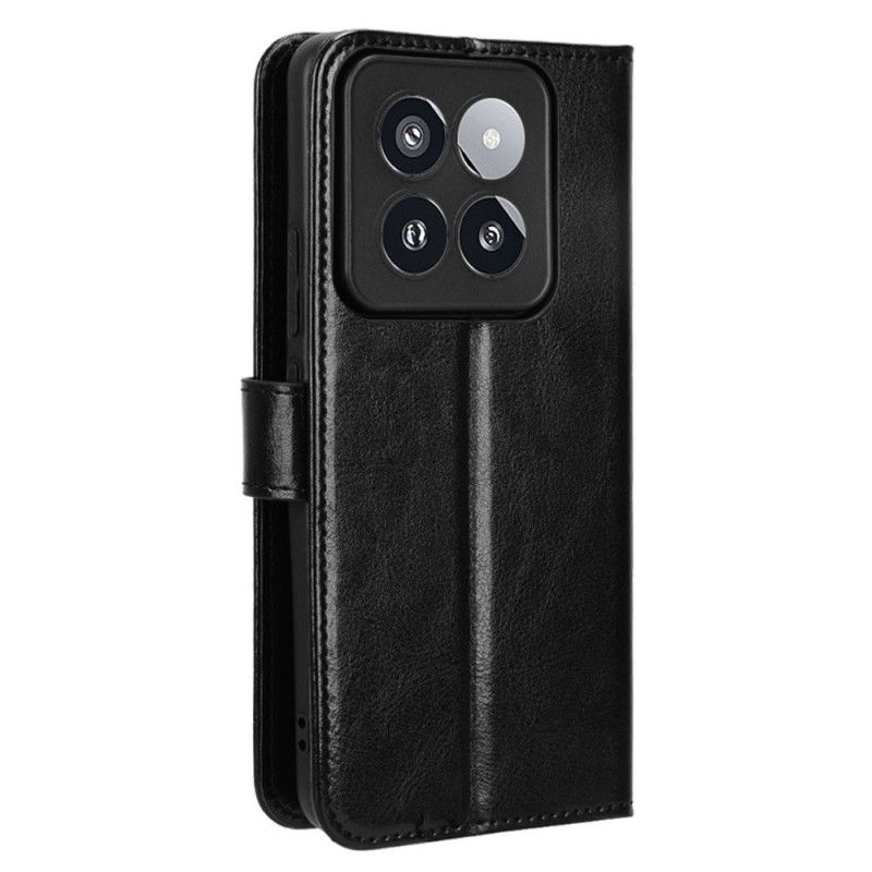 Puzdro Na Xiaomi 14 Pro Krikľavá Umelá Koža S Remienkom