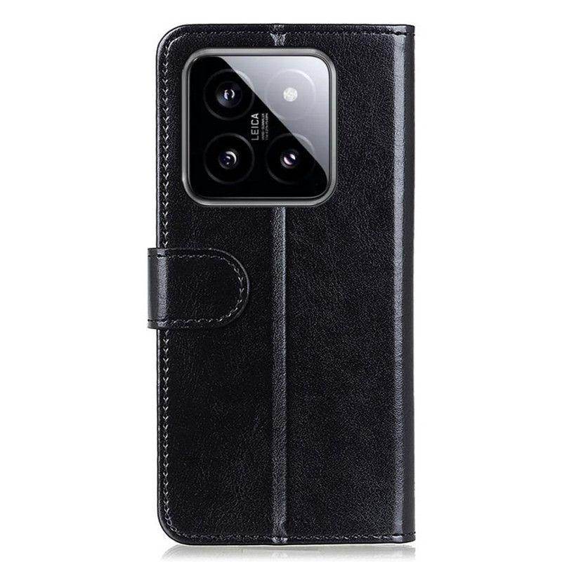 Puzdro Na Xiaomi 14 Pro Umelá Lakovaná Koža