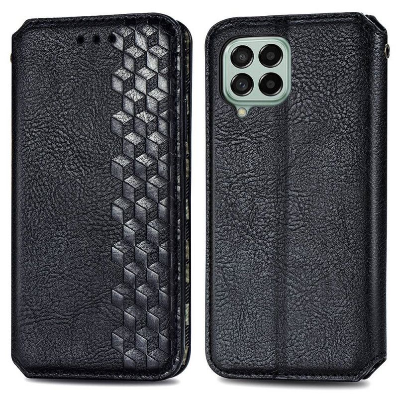 Flipové Puzdro Samsung Galaxy M53 5G Kožené Puzdro Vzor S Koženým Efektom